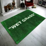 Wet Grass Carpet Luxury Brand Green Area Floor Mat